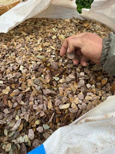 Златолит персиковый декоративная каменная крошка купить в Новосибирске