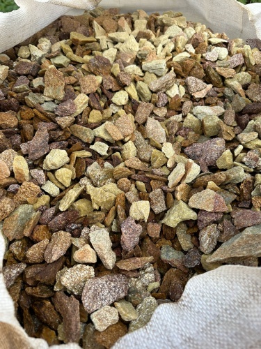 Златолит персиковый декоративная каменная крошка купить в Новосибирске