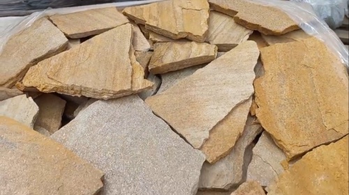 Плитняк златолит жёлтый для цоколя купить в Новосибирске