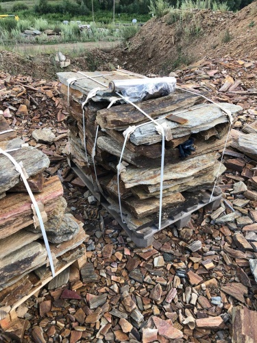 Плитняк кора дерева 50-100мм для пошаговых дорожек купить в Новосибирске